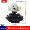 Q911X-10S 220V Electric UPVC Double Union Ball Valve for Chemical Water Treatment