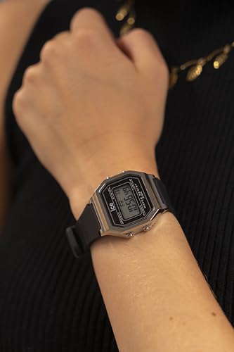 Authorized Dealer [Ice Watch] Ice Watch Digital Wristwatch for Women 022063 ICE Digit Retro Black Silver Small
