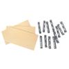 INIBUD Classic Compatible Foundation Block with Set of 3 Boards and 12 Posts Plate, 16x32mm, Double-Sided, Posts, (Beige)