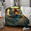 1PC Tiger Print Blanket, Throw For Sofa, Bed, Travel, Camping, Livingroom, And Bed, Printing Blanket With Soft And Warm Fabric Yy250918164