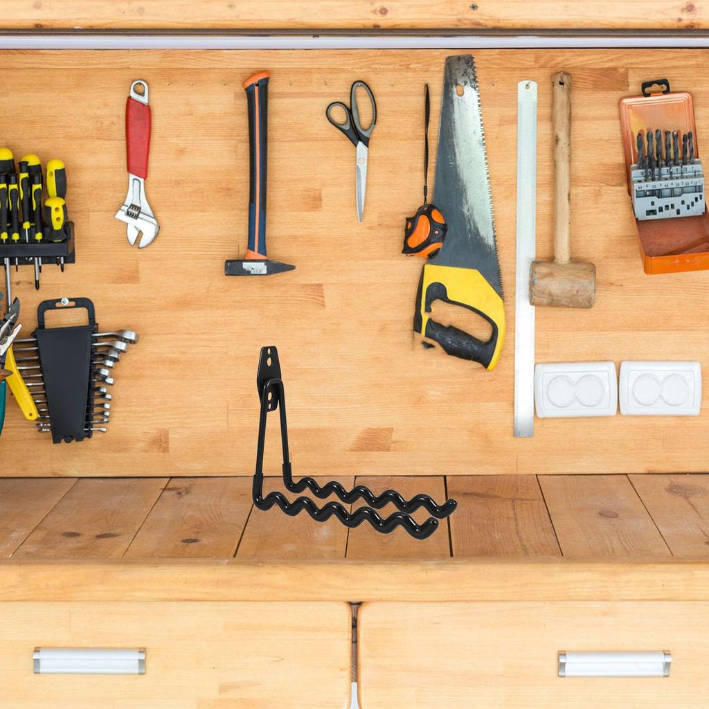 Set of 2 Wave-Shaped Wall Hooks with Non-Slip Storage, Ideal for Garages and Homes, Tools, and Garden Supplies