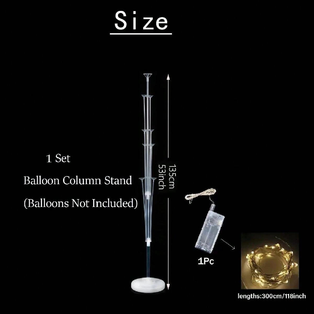 

1Set Floor Balloon Column Kit With Stand, Base and String Lights For Background Decoration Bachelorette,Weddings, Birthday Party NOT Included Balloon