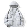Jacket Jacket Men's Hooded Loose Versatile Trend Jacket Three-proof Tooling Jacket Couple Trend Sportswear