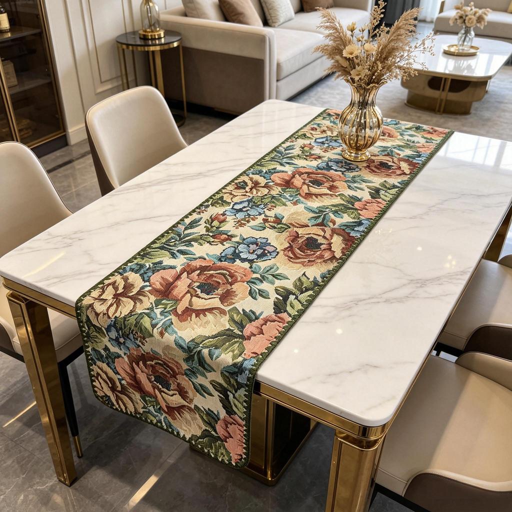 Dining Table, TV Cabinet & Center Table Washable Modern Cotton Linen Nordic Design Table Runner