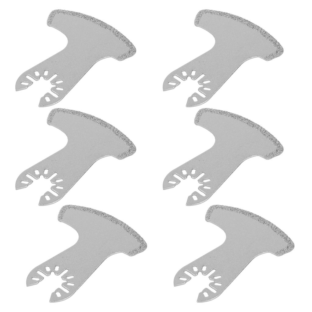 6Pcs Oscillating Saw Blades Sickle Shape Universal Diamond Carbide for Tile Masonry Removal