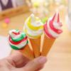 2pcs Set Creative Ice Cream Shape Ballpoint Pen Gel Student Stationery Gift School Writing Supplies Kawaii Stationery Random