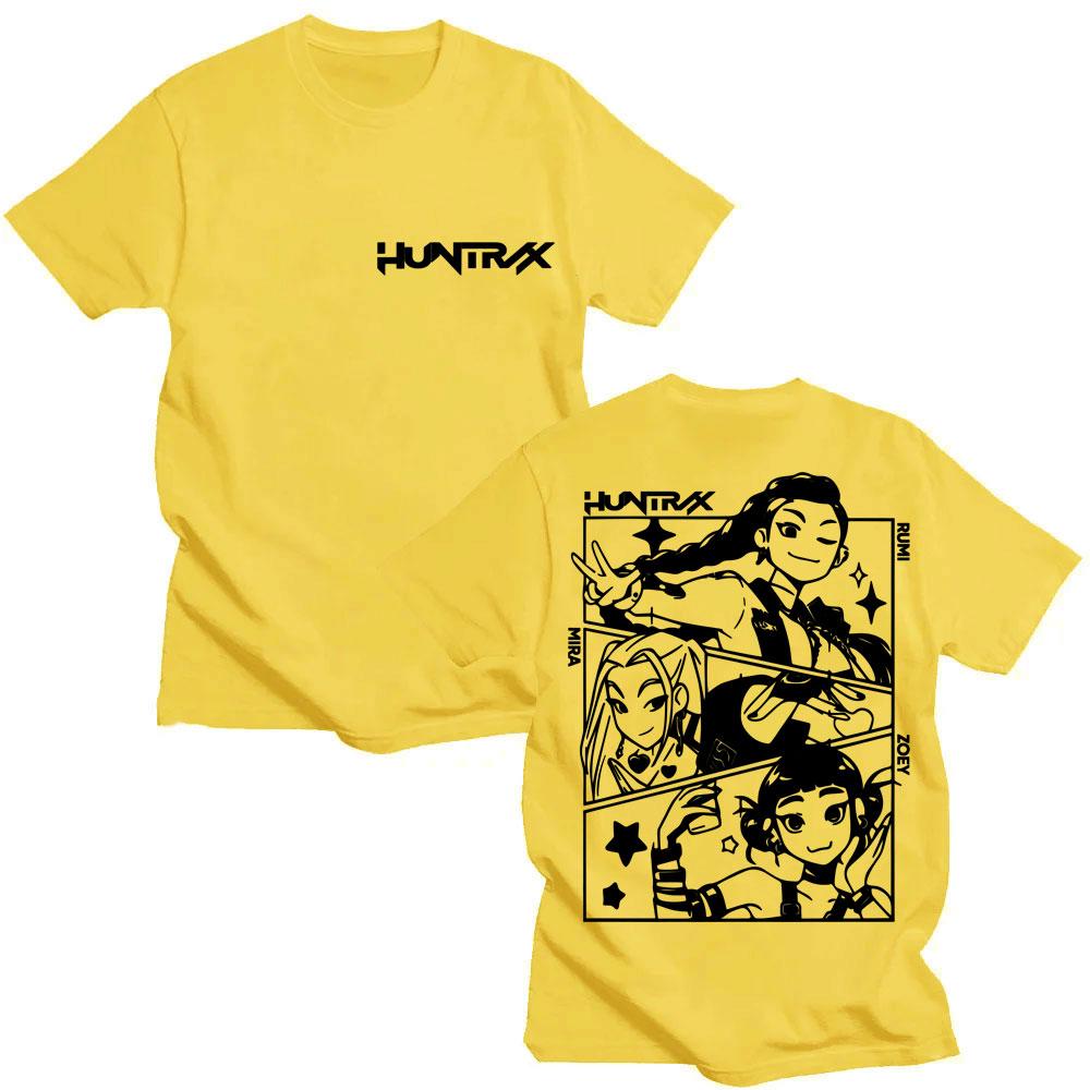 Kpop Anime Demon Hunter Hunters Huntrix Girls T Shirt Men Women Cute Movie Popular T-shirts Oversized Cotton Fashion Tees Gifts