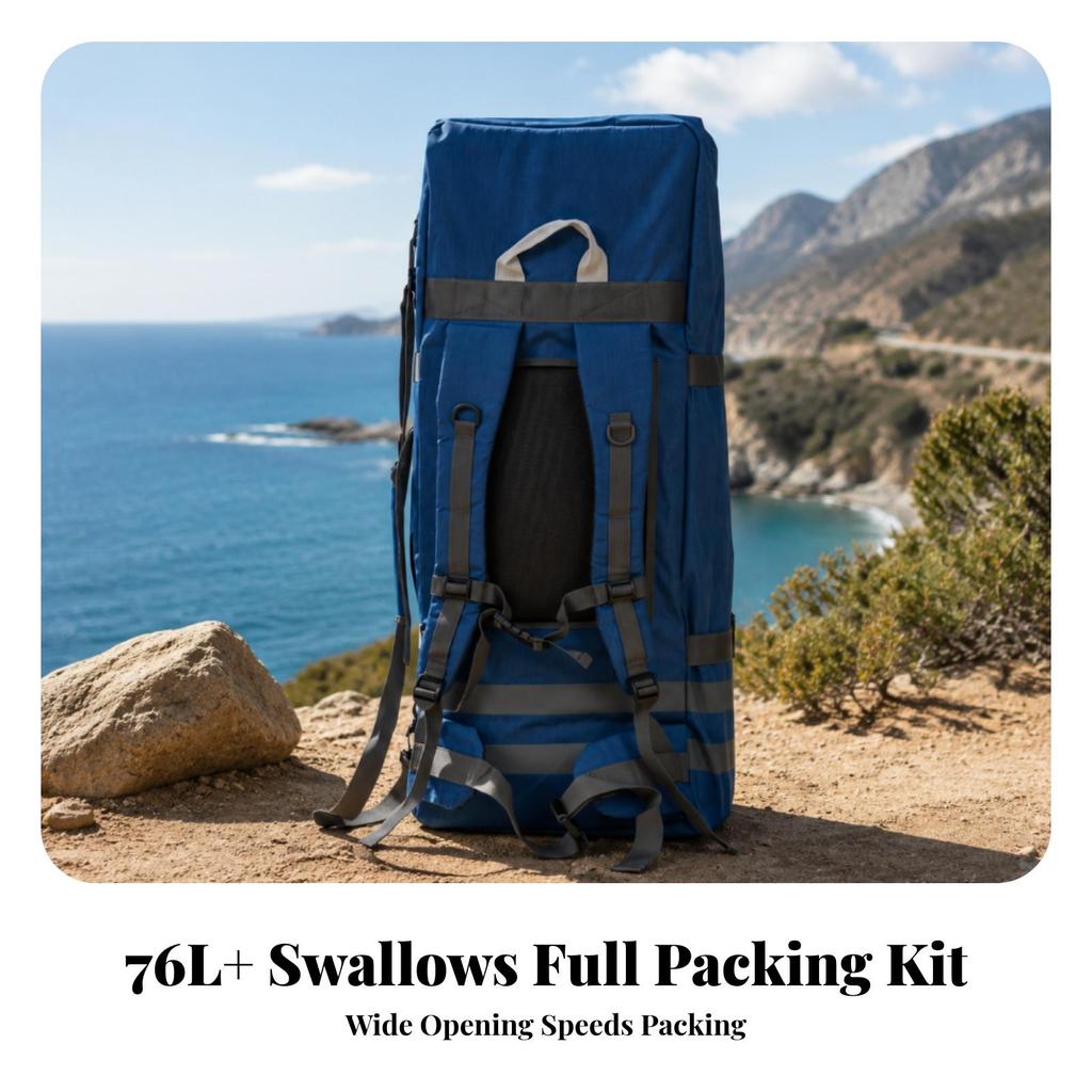SUP Backpack Sturdy Paddleboard Bag Oversized for Paddleboarders