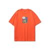Li Ning X Star Wars Colaboração Série Moda Esportiva Estampada Solta Gola Redonda Manga Curta Camiseta Tops Masculinos Laranja AHSR407-3