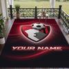 Custom Text Printed Rug Bournemouth Football Non Slip Floor Carpet For Home Room Decor