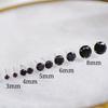 Orecchini a Bottone Beixi in Argento Sterling 925 con Pietra Nera - Unisex Stile Europeo, Americano, Giapponese, Coreano.