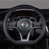 D Shape Car Steering Wheel Cover For Nissan X-Trail Qashqai March Serena Micra Kicks 2017- Altima Teana Sentra