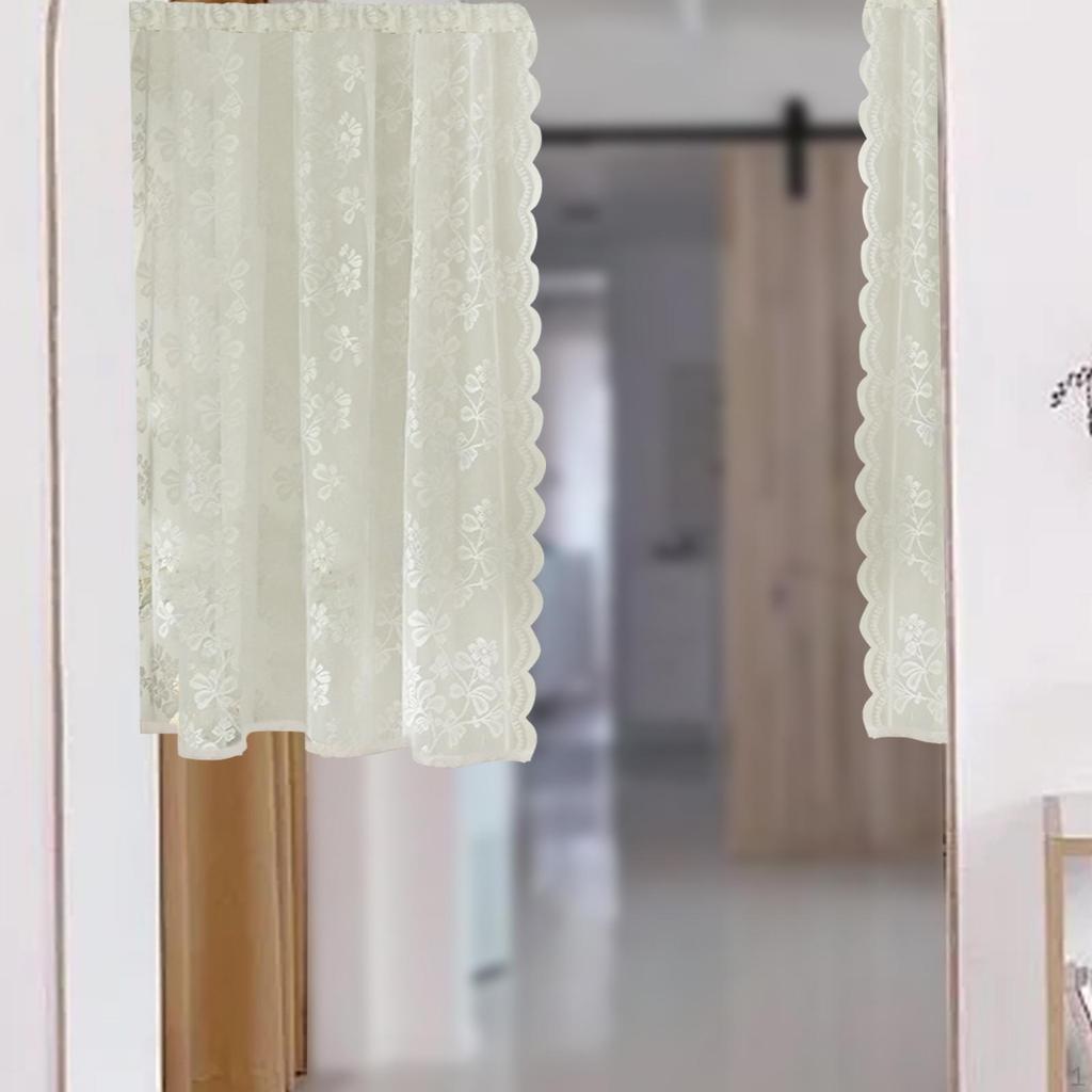 Floral Lace Curtain Bedroom Voile Fashion Window Panels Decorative Drape for
