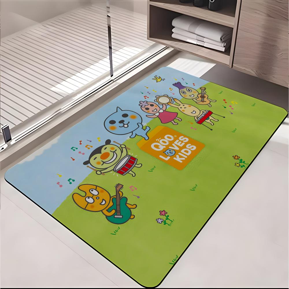 ANIME Q-Qoo Floor Mat Absorbent Floor Mat Non-Slip Entrance Rug for Bathrooms Restrooms and Toilets