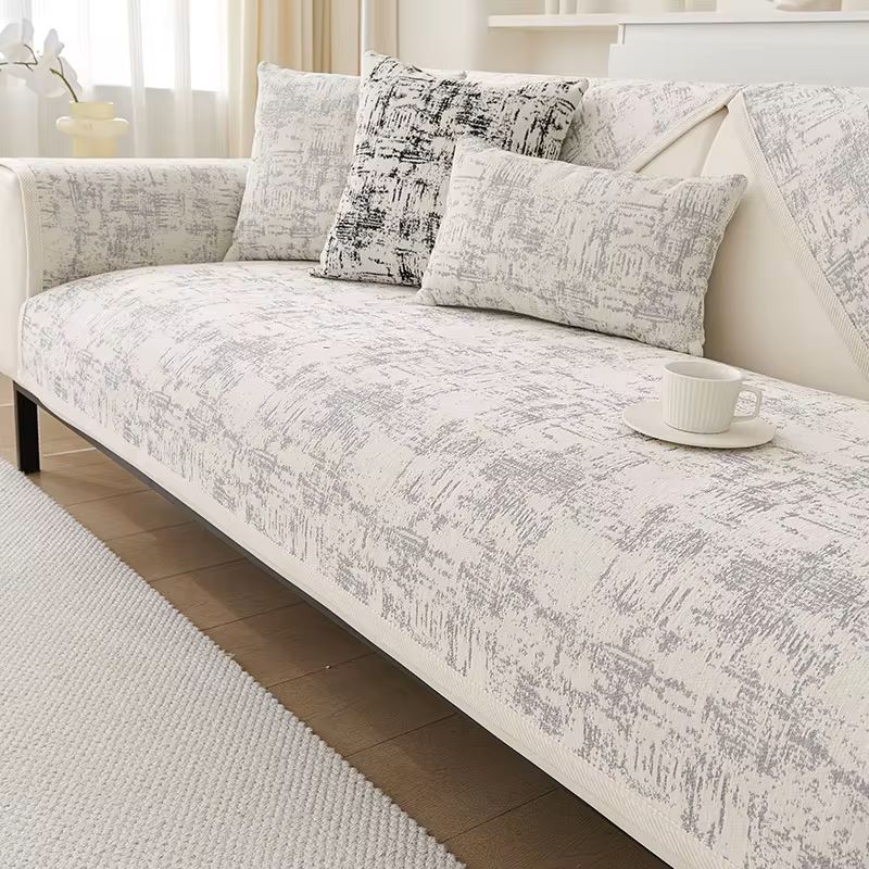 Luxury Soft Chenille Sofa Towel Univesal Anti-slip Sofa Cover for Living Room L-shaped Sectional Couch Cover, not a whole set