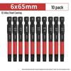 Hexagonal Anti-Slip S2 Alloy Steel Magnetic Screwdriver Bits for Electric Drills