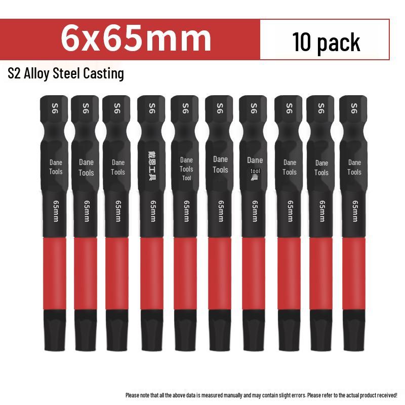 Hexagonal Anti-Slip S2 Alloy Steel Magnetic Screwdriver Bits for Electric Drills