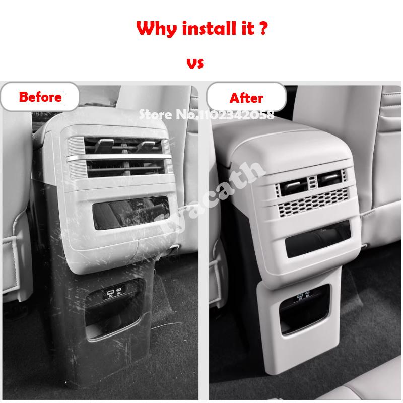 For BYD Equation Leopard 7 Titanium 7 2025 2026 Rear Air Vent Outlet Back Anti-kick Board Trim Protector Cover Car Accessories