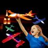 With LED Lights Foam Glider Airplane Inertial Foam Plane  Outdoor Hand Throwing Toys
