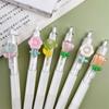 Charming Mini Flower Gel Pens Black Ink Neutral Pens Kawaii Korean Stationery Kids Gifts Writing Tools School Office Supplies