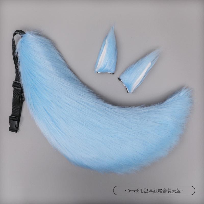 Animal Fox Furry Ear Headband Tail Furry Cosplay Lolita Cute Cat Ears Hairpin Tail Props
