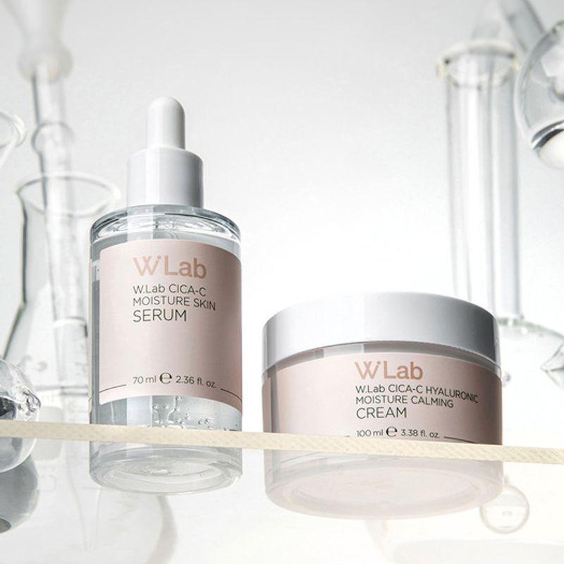 Wlab [Moisture Barrier Set] Cica Seed Moisture Skin Serum 70ml + Calming Cream 100ml / Large Capacity