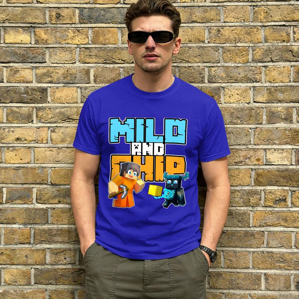Milo And Chip Cotton Tshirt For Unisex Beach Vintage T Shirts Oneck Leisure Tee Shirt Oversized Wholesale Clothes