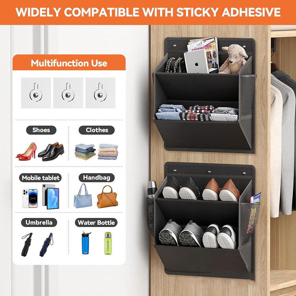 Wall-Mounted Fabric Shoe and Sundries Organizer