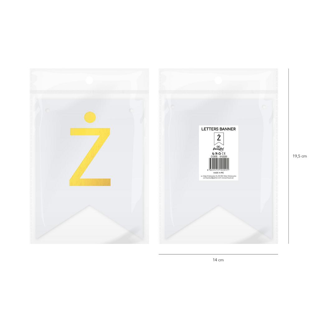 Baner Diy 16X12 Cm - Literka Ż