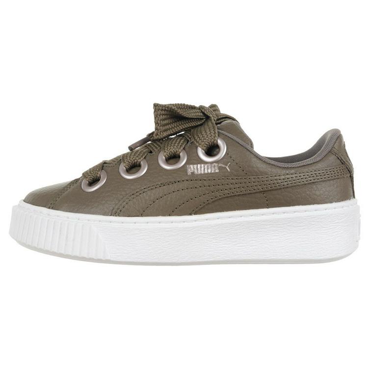 (WMNS) PUMA Platform Kiss Leisure Board Shoes Green Women s 366460-01 EU 38.5