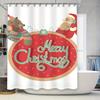 Tu Festive Christmas Shower Curtainholiday Bathroom Decorsanta Claus Designwaterproof Fabricholiday Homexmas Giftfestive Styleun