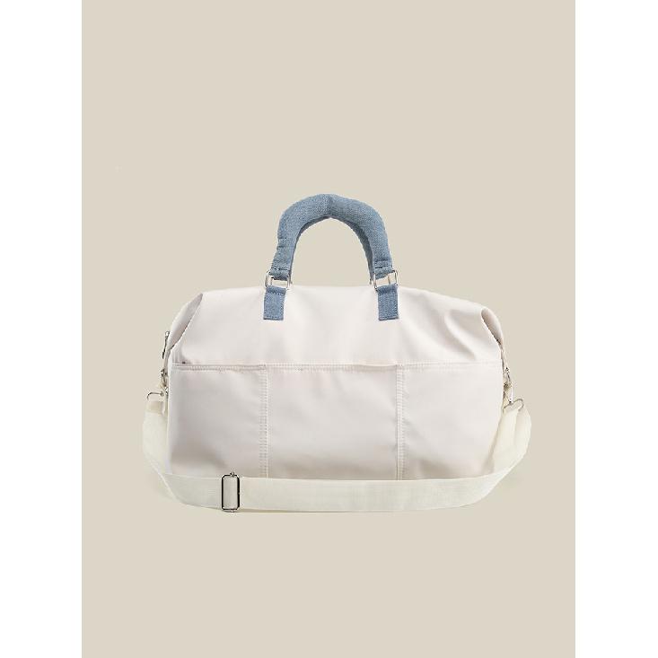 2055 New Simple Travel Bag Large Capacity Gym Bag Short Trip Business Trip Handbag Sports Crossbody Bag белый