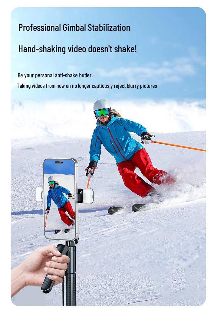 Bluetooth Selfie Stick with Anti-Shake Stabilizer & Tripod Stand