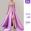 Rochie Nouă de Primăvară și Vară pentru Femei cu Decolteu Adânc, Paiete, Bretele, Split Sexy