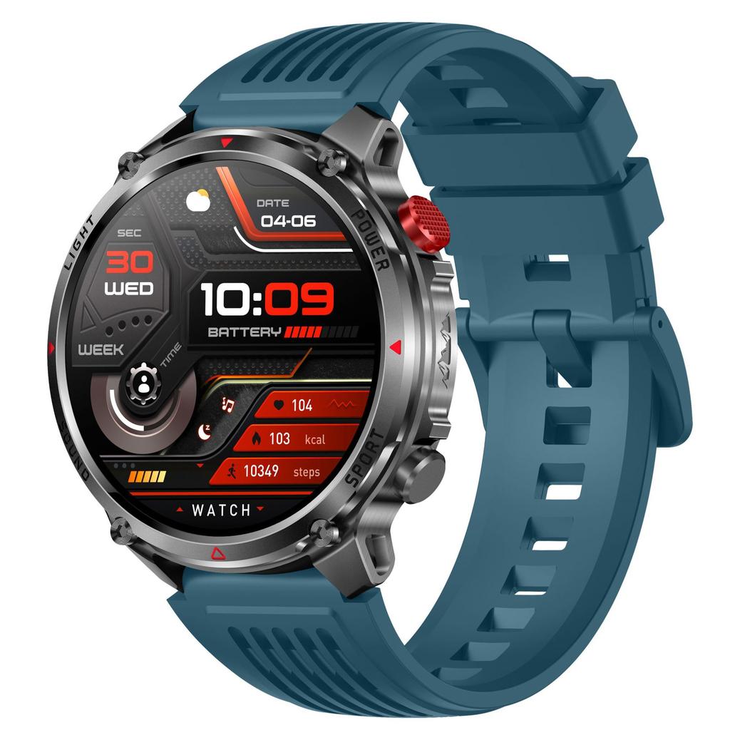HT45 Smart Watch TFT Display Silicone Band NFC Wireless Charging Heart Rate Sleep Monitor Blood Pressure Step Counter Compass