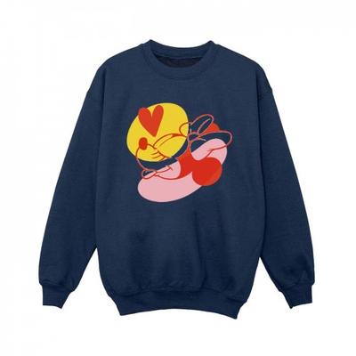 Boys Minnie Mouse Tongue Heart Sweatshirt