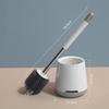 Soft Silicone Toilet Brush with Holder Long Handle Cleaning Brush No Dead Angle for Bathroom