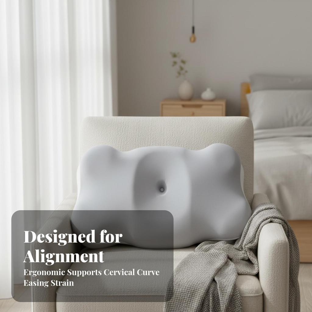 Neck Pillow with Cooling Cover Skin-Friendly Pillowcase Cozy