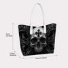 Gothic Skull Cross Tote Bag Cool Dark Style Shoulder Bag for Daily Use