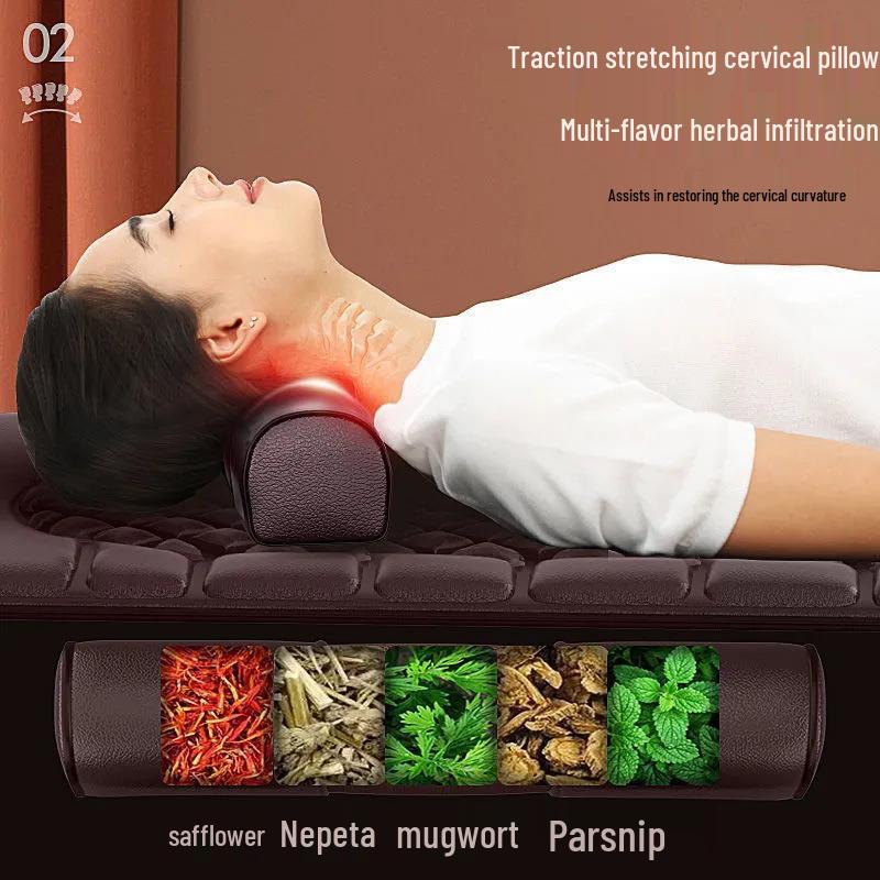 Smart Heated Full-Body Massage Pad with Neck & Waist Vibration and Kneading Functions