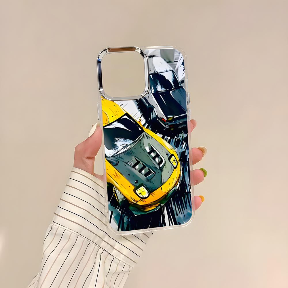 ANIME Initial D Phone Case For IPhone 17 Air 16 15 14 13 12 11 Pro Pro Max Plus Transparent Soft Cover