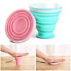 Outdoor Silicone Folding Cup with Lid: Portable for Camping, Hiking & Travel