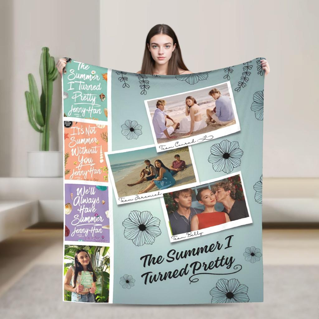 The Summer I Turned Pretty Flannel Throw Blankets Cousins Beach for Bedding Throws Knitted Blanket Travel Warm Portable Quilt