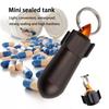 Mini Sealed Jar Waterproof Moisture-proof High Hardness Good Sealing Aluminum Alloy Keychain Tablet Bottle Camping Supply