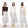 VEROMODA Women's High-Waist A-Line Printed Long Skirt