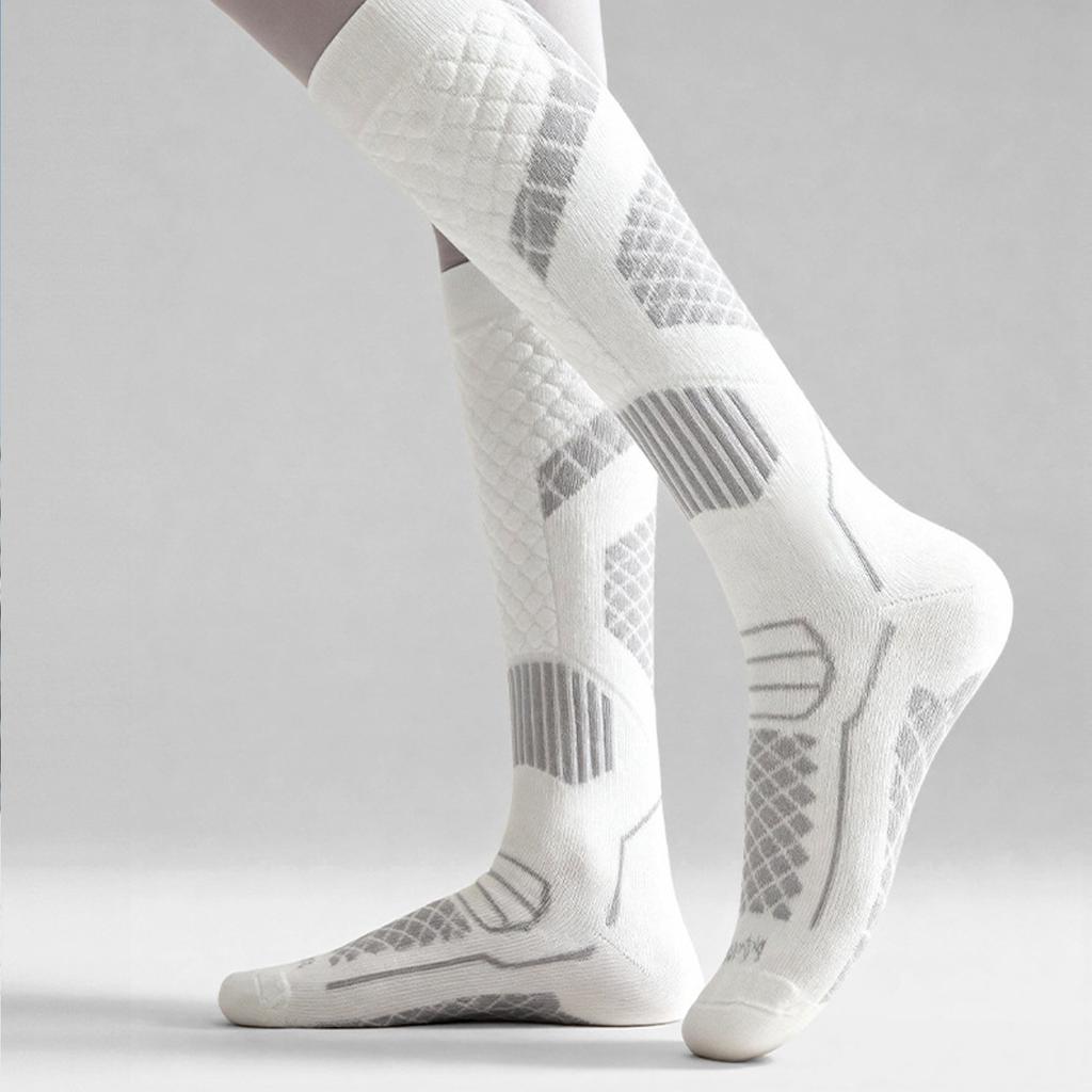Winter Thermal Ski Socks for Men Women with Compression Support Quick-Dry Anti-Slip Hiking Snowboard Socks 1 Pair