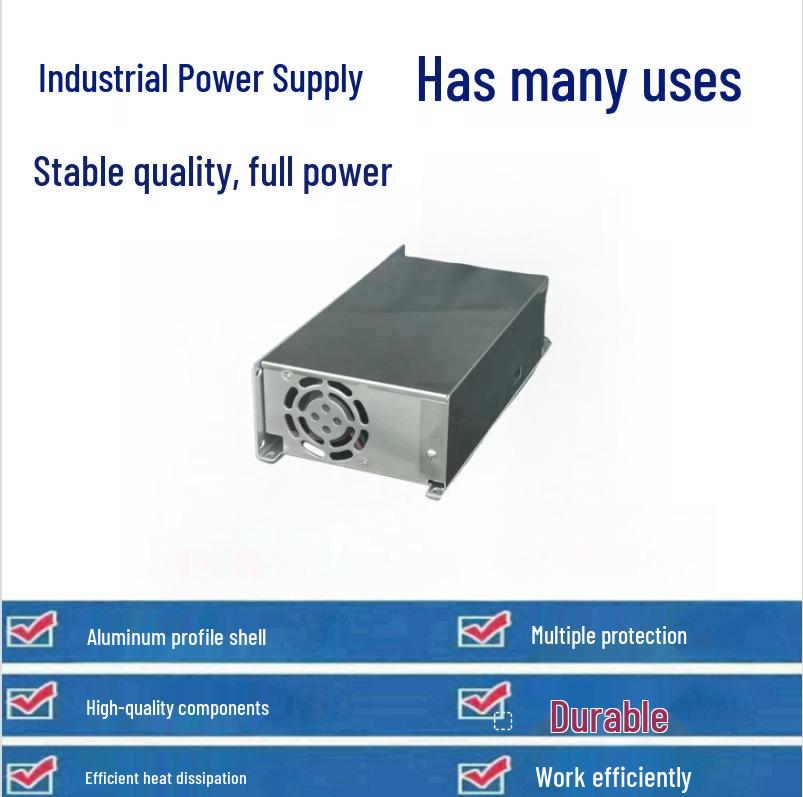 48V 1200W Industrial Control Power Supply for Motor & Water Pump - DC Voltage Stabilized Switching Power Supply for Monitoring Systems.