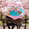 1pc Mermaid Picnic Pattern Umbrella Design Automatic Opening and Closing Umbrella, High-quality Travel Umbrella,  c1128267