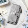 Fitness Skull Leather Wallet Large Capacity Multi Slot Casual Purse for Daily Use