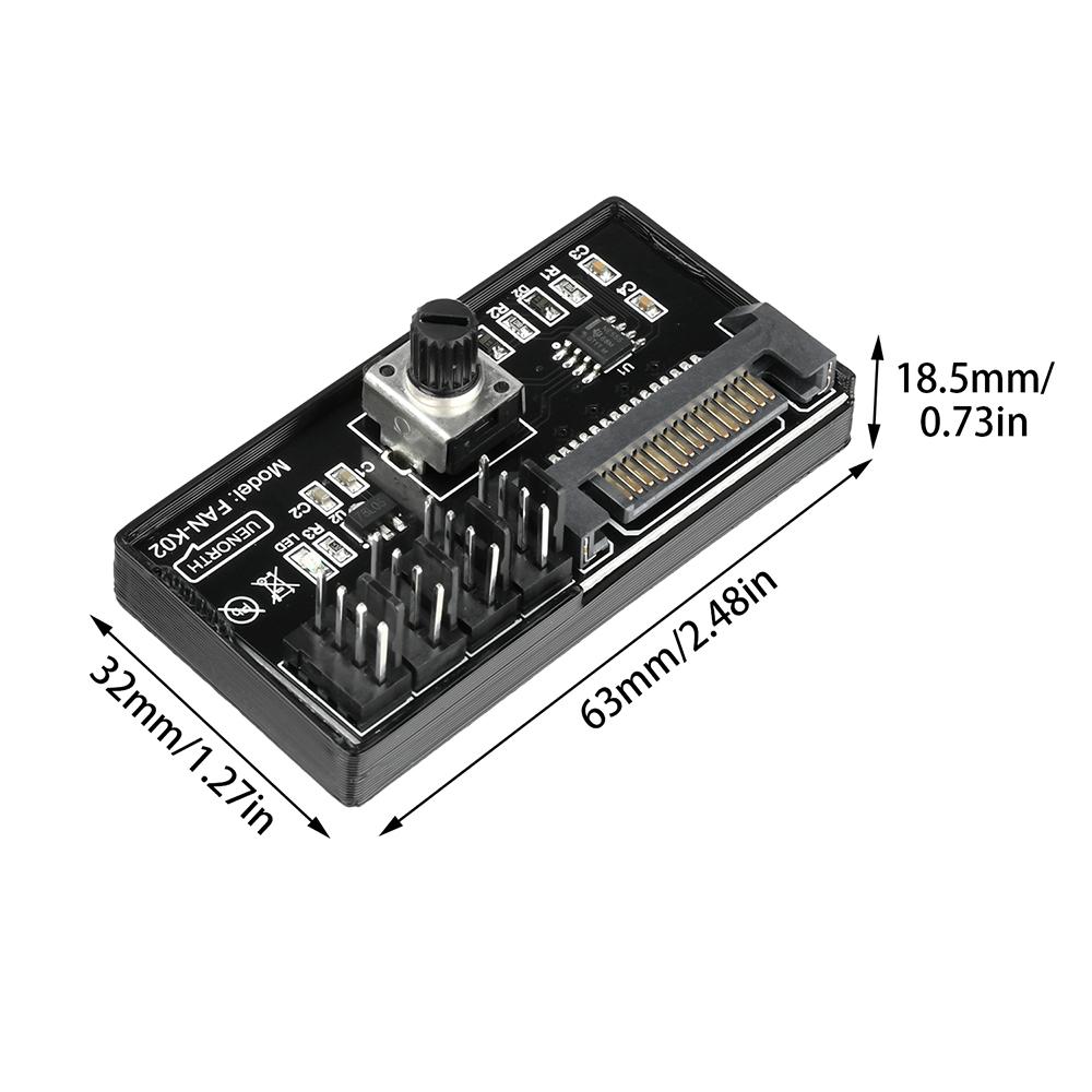 60W High Power Hub Controller For PC Four/Six Wire Fans PWM Speed Control Fan Speed Regulator